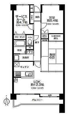間取り チサンマンション富沢駅前II 4階/402