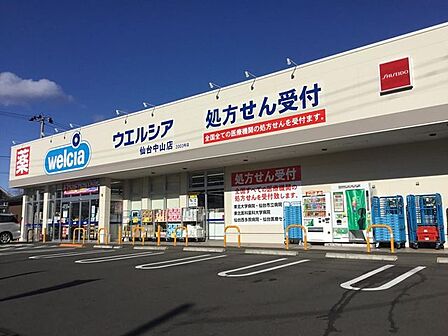 ウエルシア仙台中山店 徒歩9分。 670m