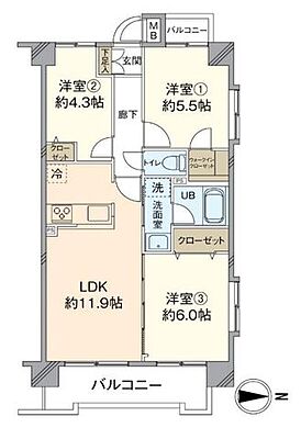 間取り ナイスアーバン南仙台第1 2階/209