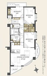 ライフプラザ南光台 3LDKの間取図画像