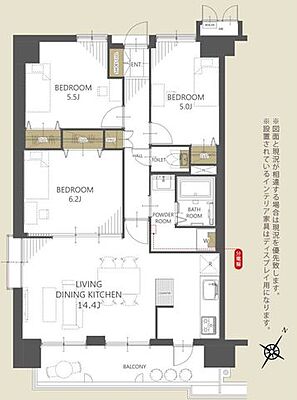 間取り エトワール河原町 8階/801
