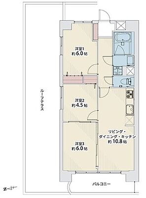 間取り 朝日プラザ八乙女ロイヤルクレスト西棟 4階/401