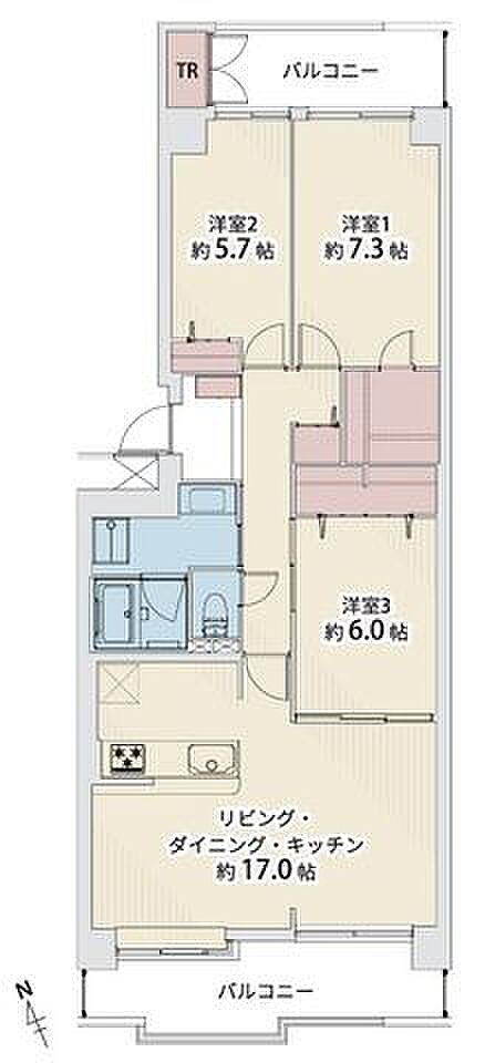 10階南西向きにつき、陽当たり・通風・眺望良好です。収納スペースの多いお部屋で、お荷物が多いご家庭も安心ですね。