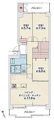 間取り 多賀城ロジュマンE棟 10階/1003