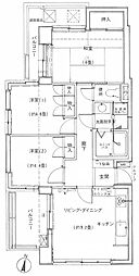クレール川口プラザ 3LDKの間取図画像