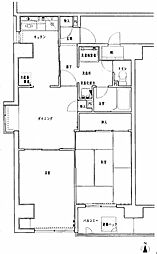 パークステージ王子駅前 2DKの間取図画像