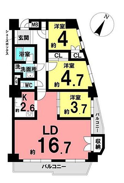 間取りを拡大表示