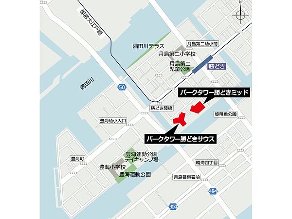 パークタワー勝どきミッド 4022｜東京都中央区勝どき４丁目(賃貸マンション2LDK・40階・101.16㎡)の写真 その17