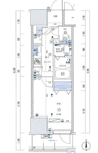 ライジングプレイス亀戸 1504｜東京都江東区亀戸７丁目(賃貸マンション1K・15階・26.10㎡)の写真 その2