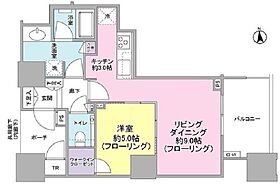 ドゥ・トゥール（DEUX TOURS）WEST棟 W3002 ｜ 東京都中央区晴海３丁目13-2（賃貸マンション1LDK・30階・44.67㎡） その2