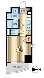 プライムアーバン西大島 15階1Kの間取り