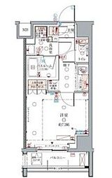 クレヴィスタ亀戸III 5階1Kの間取り