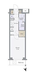 AZEST亀戸2 1Kの間取図画像