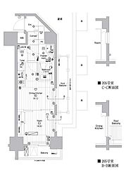 プレミアムキューブ亀戸 1DKの間取図画像