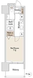 BLESS亀戸 1Kの間取図画像