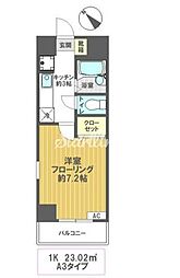 プロスペラル 1Kの間取図画像