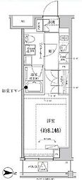 クレアルプレミア大島 1Kの間取図画像