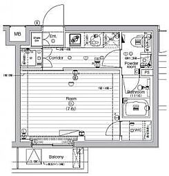 PREMIUMCUBE西大島 1Kの間取図画像