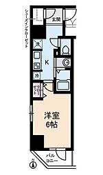 ライジングプレイス亀戸 1Kの間取図画像