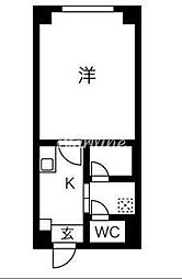 D-STYLE亀戸 1Kの間取図画像