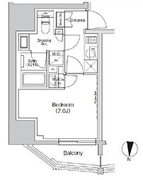 ザ・パークハビオ亀戸 1Kの間取図画像