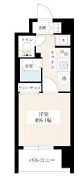 グランヴァンアクアヴェル亀戸 1Kの間取図画像