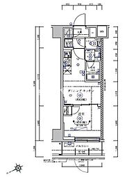 リルシア亀戸 1DKの間取図画像