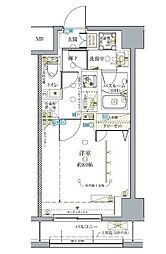 CREVISTA亀戸4 1Kの間取図画像