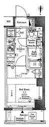 AXAS東京ORIENS 1Kの間取図画像