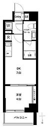 アーバンパーク亀戸2 1DKの間取図画像
