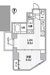 エスレジデンス亀戸バーム(S-RESIDENCE亀戸balm) 1LDKの間取図画像