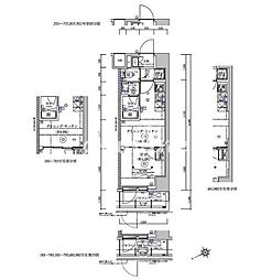リルシア亀戸 1DKの間取図画像