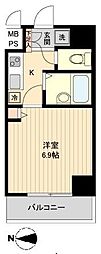 HF亀戸レジデンス 1Kの間取図画像