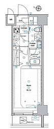 アンベリール亀戸パーク 1Kの間取図画像