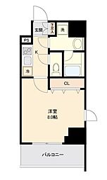リテラス大島 1Kの間取図画像