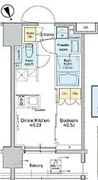 プラウドフラット亀戸ステーションPLACE 1DKの間取図画像