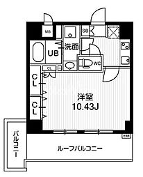 N-stageKameido2 1Kの間取図画像