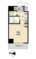 HF亀戸レジデンス 1Kの間取図画像