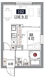 墨田区緑4丁目マンション 1LDKの間取図画像