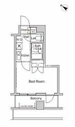 プライムアーバン亀戸 1Kの間取図画像