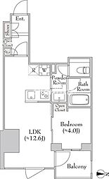 ルミーク錦糸町 1LDKの間取図画像