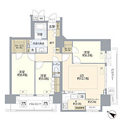 アドバンスDC町田 3LDKの間取図画像