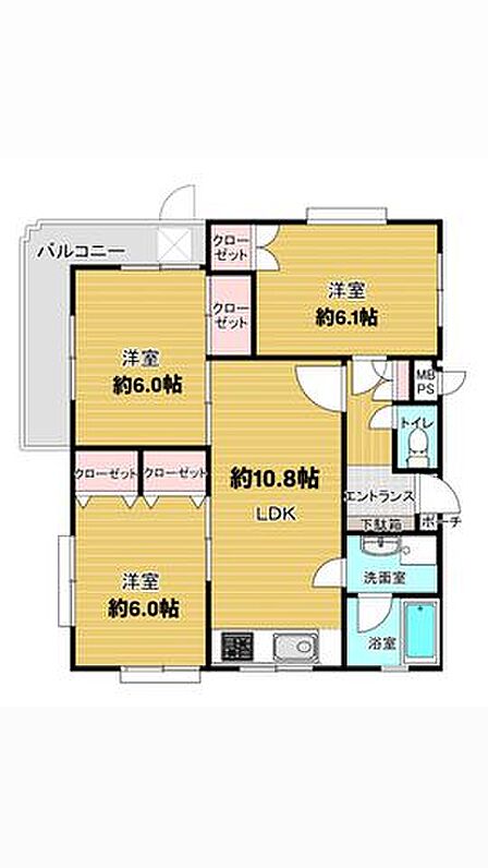 3LDK 間取り