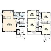 建物プラン　4LDK、面積100ｍ2、価格2000万円（税込）