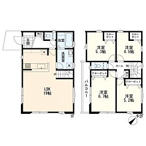 間取り:4LDK 間取り:4LDK