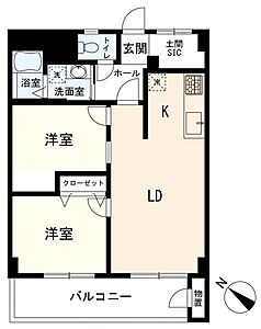 間取り：2ＬＤＫ