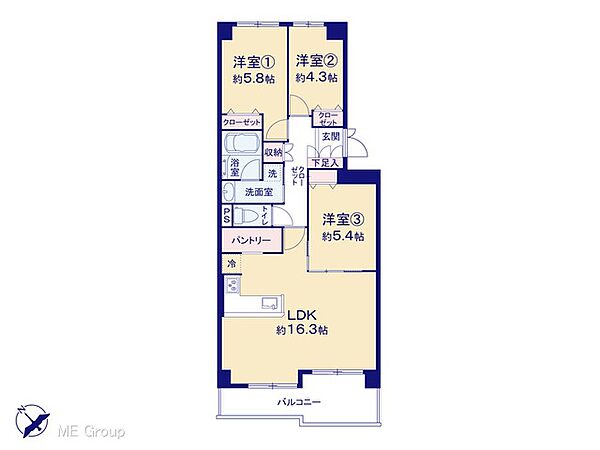 間取りを拡大表示