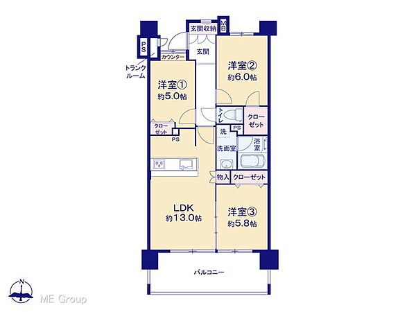 間取りを拡大表示
