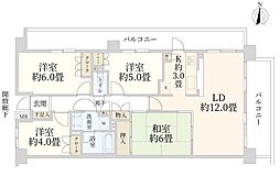 鷺沼東パーク・ホームズ弐番館 4LDKの間取図画像