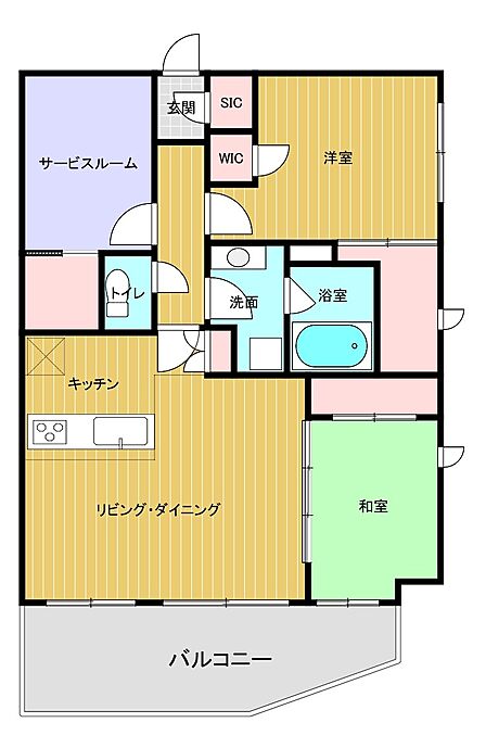2SLDK 間取り